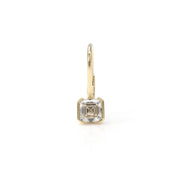 1CT Asscher Cut Drop Earrings in 14K Yellow Gold - LGG Jewelry
